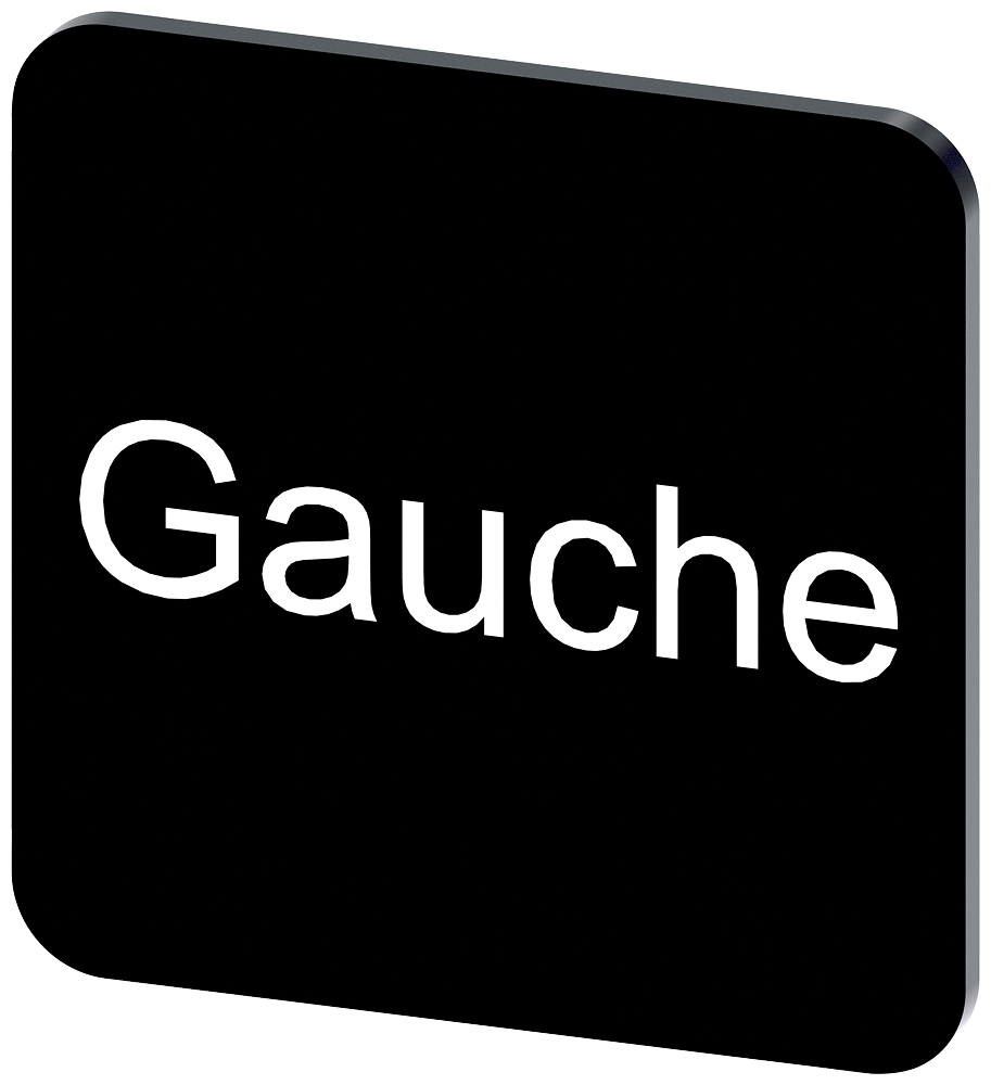 PLACA DE IDENTIFICAÇÃO 22X22MM PLACA PRETO INSCRIÇÃO: GAUCHE 3SU19000AF160GH0 SIEMENS
