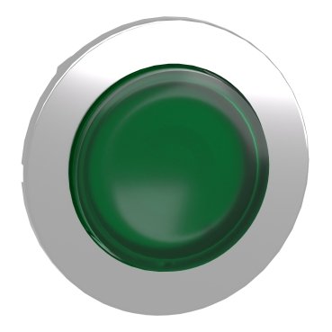 [Imagem CABEÇOTE PARA BOTÃO LUMINOSO FACEADO Ø30MM METÁLICO SALIENTE LED INTEGRAL VERDE PARA ETIQUETA ZB4FW133 SCHNEIDER]