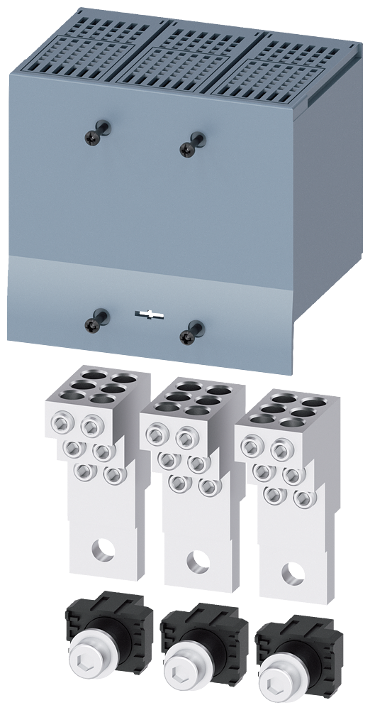 [Imagem BORNE DE CONEXÃO PARA CONDUTOR CIRCULAR TA2.6 6 X 14 AWG…2 AWG PARA 6 CABOS 3 3VA92430JF60 SIEMENS]