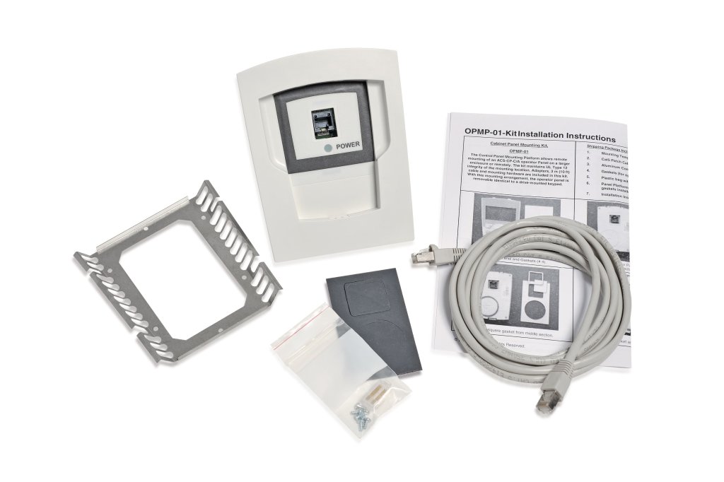 [Imagem SUPORTE MONTAGEM P/ USO EXCLUSIVO EM PAINEL ELETRICO ACO CARBONO P/ FIXACAO DA IHM DO INVERSOR DE FREQUENCIA NA TAMPA DO PAINEL ELETRICO OPMP-01 ABB DELCE 3AUA0000013086BR]