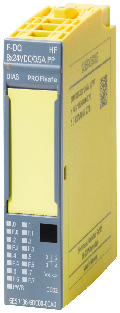 [Imagem MÓDULO DE ENTRADA/SAÍDA FALHA SEGURA ET200SP 8X FDQ 24VCC 6ES71366DC000CA0 SIEMENS]