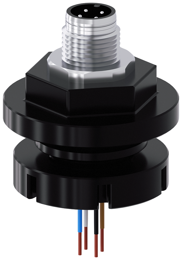 [Imagem do produto ADAPTADOR FICHA MACHO M12, DE 4 POLOS PARA INTRODUÇÃO DE CABO M20/M25 3SU19000JJ100AA0 SIEMENS]