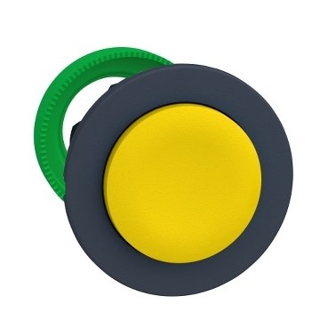 [Imagem CABEÇOTE PARA BOTÃO FACEADO Ø30MM PLÁSTICO SALIENTE AMARELO ZB5FL5 SCHNEIDER]
