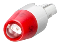 [Imagem do produto BASE EM CUNHA LÂMPADA LED SUPER CLARA W2X4,6D BRANCO 3SB39011UB SIEMENS 24V CA/CC]