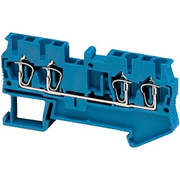 [Imagem CONECTOR MOLA 1 NÍVEL SECÇÃO 2.5MM2 4 PONTOS AZUL SCHNEIDER]