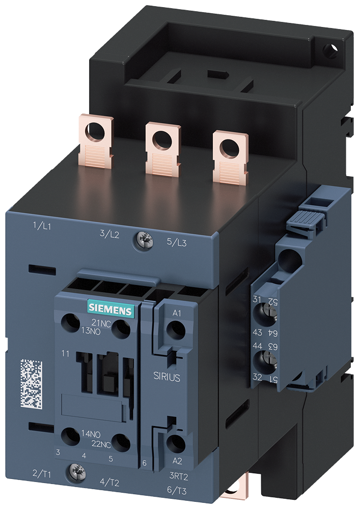 [Imagem do produto CONTATOR AC1:140A 2NA+2NF 480V60HZ PF 3RT24466AV66 SIEMENS]