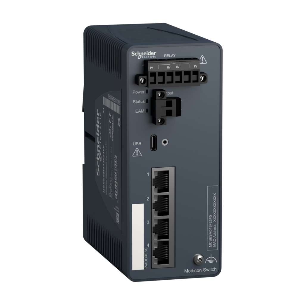 [Imagem MODICON MANAGED SWITCH 4 PORTS FOR COPPER MCSESM043F23F0 SCHNEIDER]