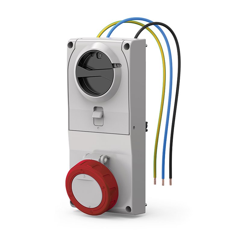 [Imagem do produto TOMADA DE EMBUTIR COM  FUS.2P+T 32A 9H 408.3278 SCAME]