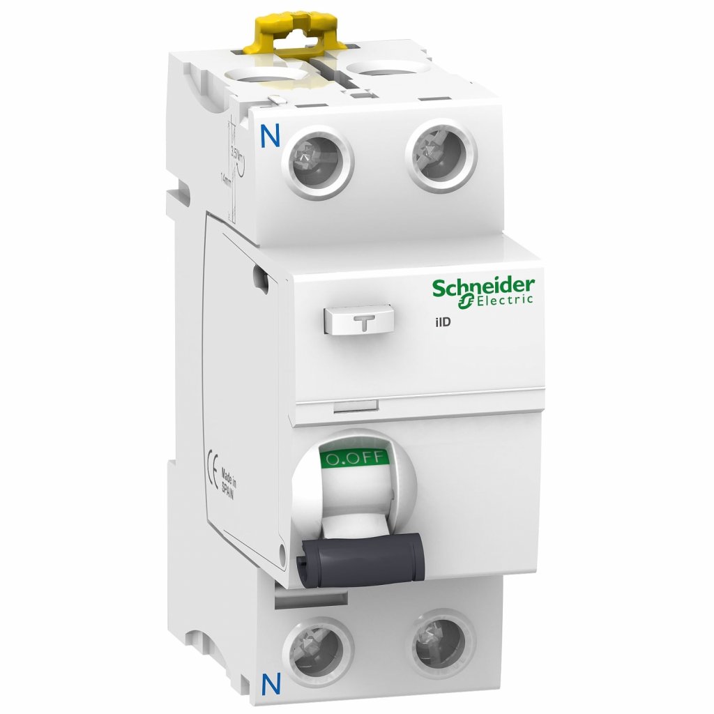 [Imagem INTERRUPTOR DIFERENCIAL RESIDUAL ACTI9 IID 2P 40A 30MA CLASSE A 230V A9R51240 SCHNEIDER]