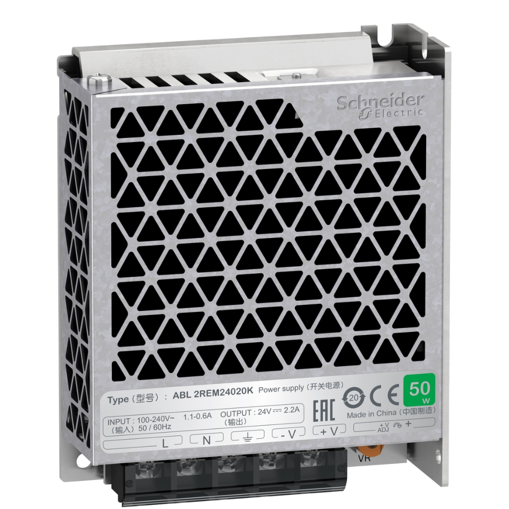 [Imagem FONTE ALIMENTAÇÃO CHAVEADA MONOFÁSICA 2,2A 50W 110/220VCA 24VCC ABL2REM24020K SCHNEIDER]