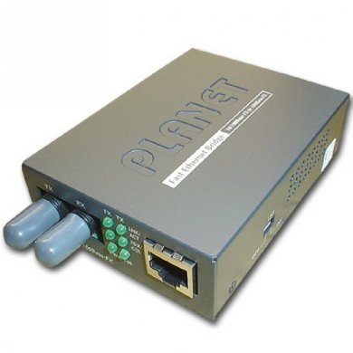[Imagem 10/100BASE-TX TO 100BASE-FX (ST, MM) BRIDGE MEDIA CONVERTER -- 2KM FT801 PLANET]