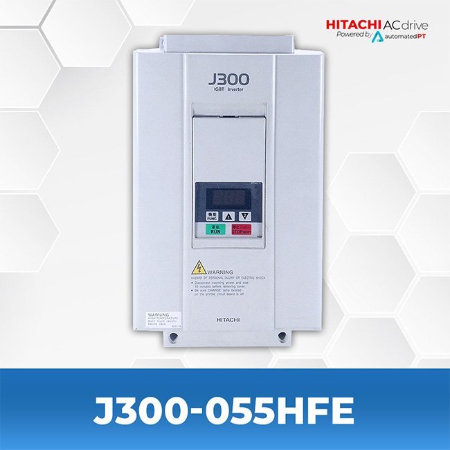 [Imagem INVERSOR DE FREQUÊNCIA TRIFÁSICO 5,5KW 13A 400V 50/60HZ J300055HFE HITACHI]