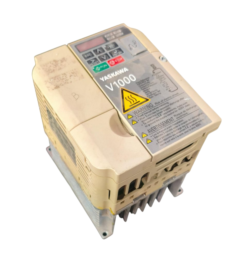 [Imagem INVERSOR DE FREQUÊNCIA TRIFÁSICO 1.5/1.1KW 4.3/3.2A 380/480V 50/60HZ CIMRVC4A0004BAA YASKAWA]