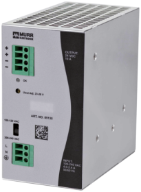 [Imagem FONTE DE ALIMENTAÇÃO 90/132V AC 173/264V AC 23/28V DC 10A ECO-RAIL-2 85135 MURR ELEKTRONIK]