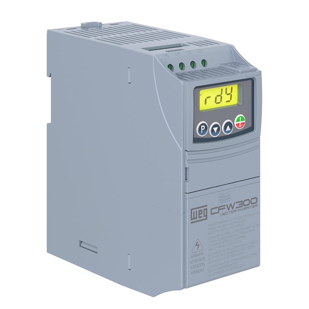 [Imagem INVERSOR DE FREQUÊNCIA CFW300 A04P8T4NB20 14146882 WEG]