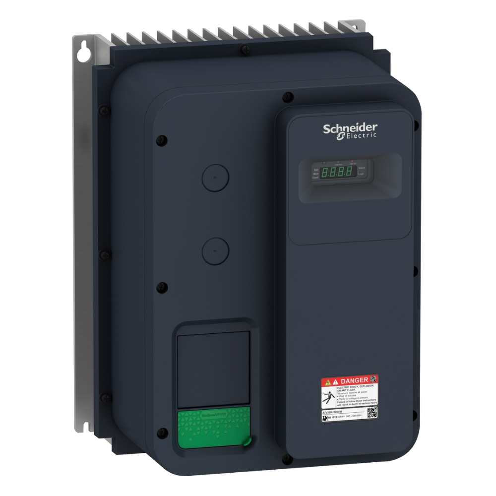 [Imagem INVERSOR DE FREQUÊNCIA TRIFÁSICO 2.2KW 5,5A 380/480V 50/60HZ ATV320U22N4W SCHNEIDER]
