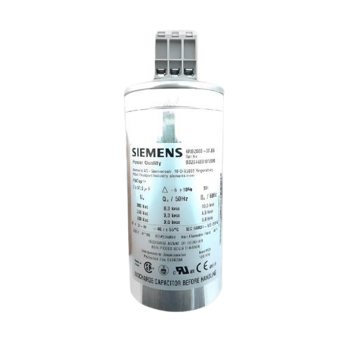 [Imagem do produto CAPACITOR TRIFÁSICO 33,7KVAR 440V B32344E4282Z040 A7B10001207401 SIEMENS]