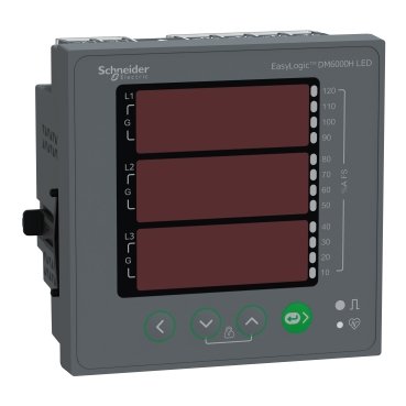 [Imagem MULTIMEDIDOR DIGITAL 12 DIGITOS 48-277VCA/CC 50/60HZ METSEDM6000HCL10NC SCHNEIDER]