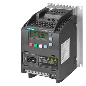 [Imagem INVERSOR DE FREQUÊNCIA MONOFÁSICO/TRIFÁSICO V20 0,75KW 3,9A 200/240V 47/63HZ 6SL32105BB175UV0 SIEMENS]