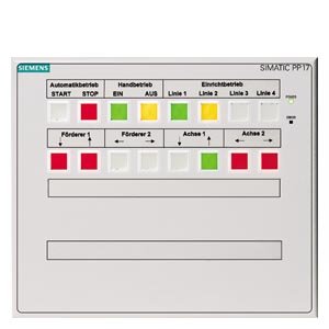 [Imagem PAINEL OPERAÇÕES 16 TECLAS 16LEDS 16DI/16DO PP17-I PROFIBUS DP12 6AV36883CD130AX0 SIEMENS]