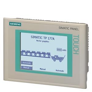 [Imagem IHM TOUCH STN 5.7POL MPI/PROFIBUS DP SIMATIC TP 177A 6AV66420AA110AX1 SIEMENS]