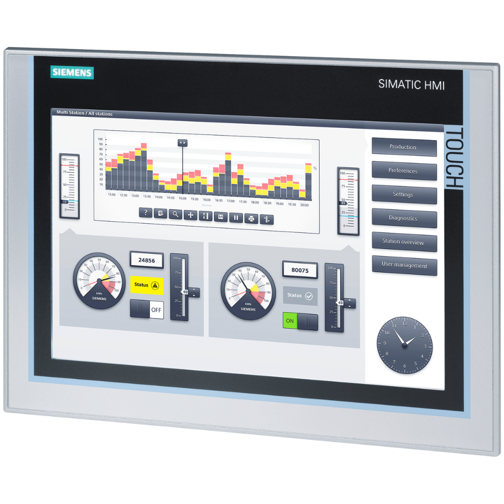 [Imagem PAINEL COMFORT OPERAÇÃO POR TOUCH TELA TFT DISPLAY 12" TP1200 6AV21240MC010AX0 SIEMENS]
