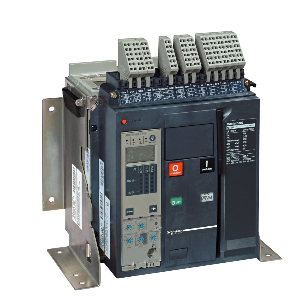 [Imagem do produto DISJUNTOR NT1250H1 MICROLOGIC2.0E EXT TRIPOLAR CB254 SCHNEIDER]