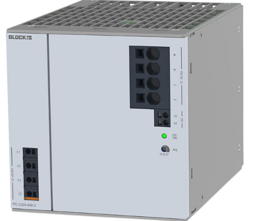 [Imagem do produto FONTE DE ALIMENTAÇÃO TRIFÁSICO 400/500VCA 48VCC 20A IP20 PC03482000 BLOCK]