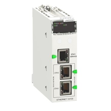 [Imagem MÓDULO COMUNICAÇÃO 10BASE-T/100BASE-TX IP20 BMENOC0301 SCHNEIDER]