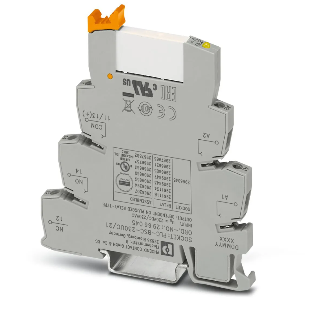 [Imagem do produto RELÉ INTERFACE 2X6A 230VAC 250V PLCBSC230UC2121 PHOENIX CONTACT]