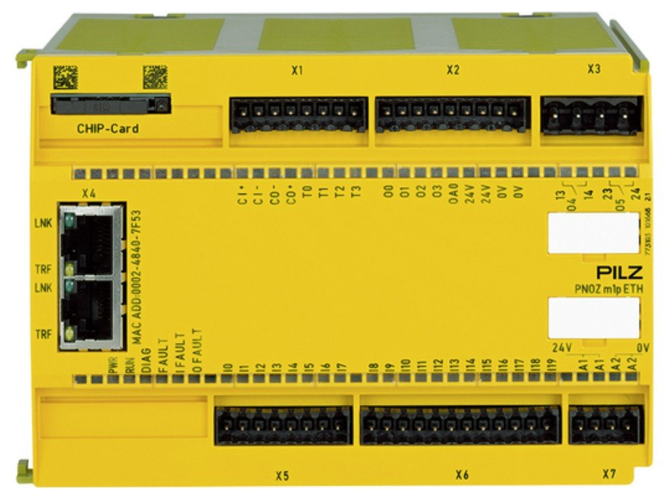 [Imagem do produto MINICONTROLADOR CONFIGURÁVEL 2 INTERFACES ETHERNET/MODBUS-TCP 20 ENTRADAS DIGITAISSEGURAS PNOZM1PETH PLIZ]