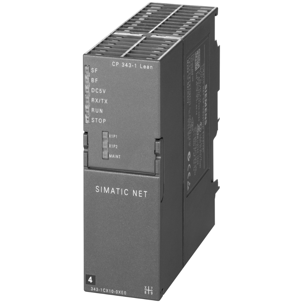 [Imagem PROCESSADOR DE COMUNICAÇÃO PROFINET IO 0,2A 24VCC CP343-1 LEAN SIMATIC S7-300 6GK73431CX100XE0 SIEMENS]