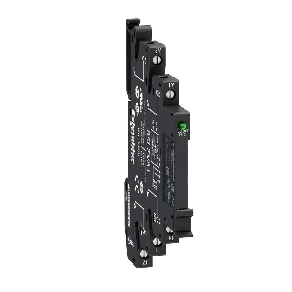 [Imagem RELÉ DE INTERFACE SLIM 6A 1NAF LED 230VCA/VCC RSL1PVPU SCHNEIDER]