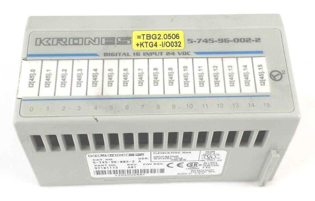 [Imagem do produto MÓDULO DE ENTRADA 16 ENTRADAS DIGITAIS 24VDC 5745960022 KRONES]