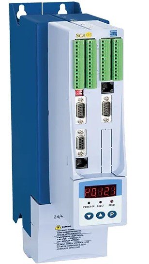 [Imagem SERVOCONVERSOR TRIFÁSICO 220/230VCA 4A 50/60HZ SCA050004T2223PSZ 10413752 WEG]