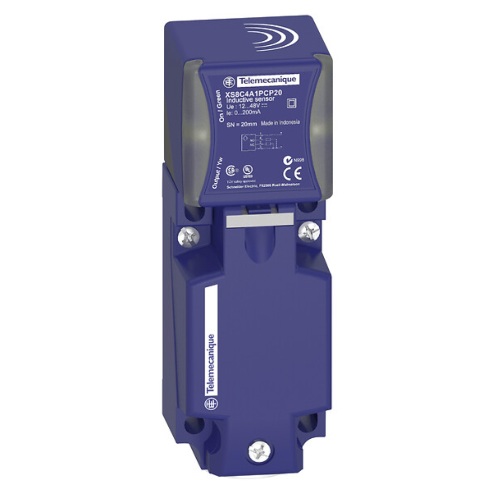 [Imagem SENSOR INDUTIVO RETANGULAR 12-48VCC PNP XS8C4A1PCP20 TELEMECANIQUE]