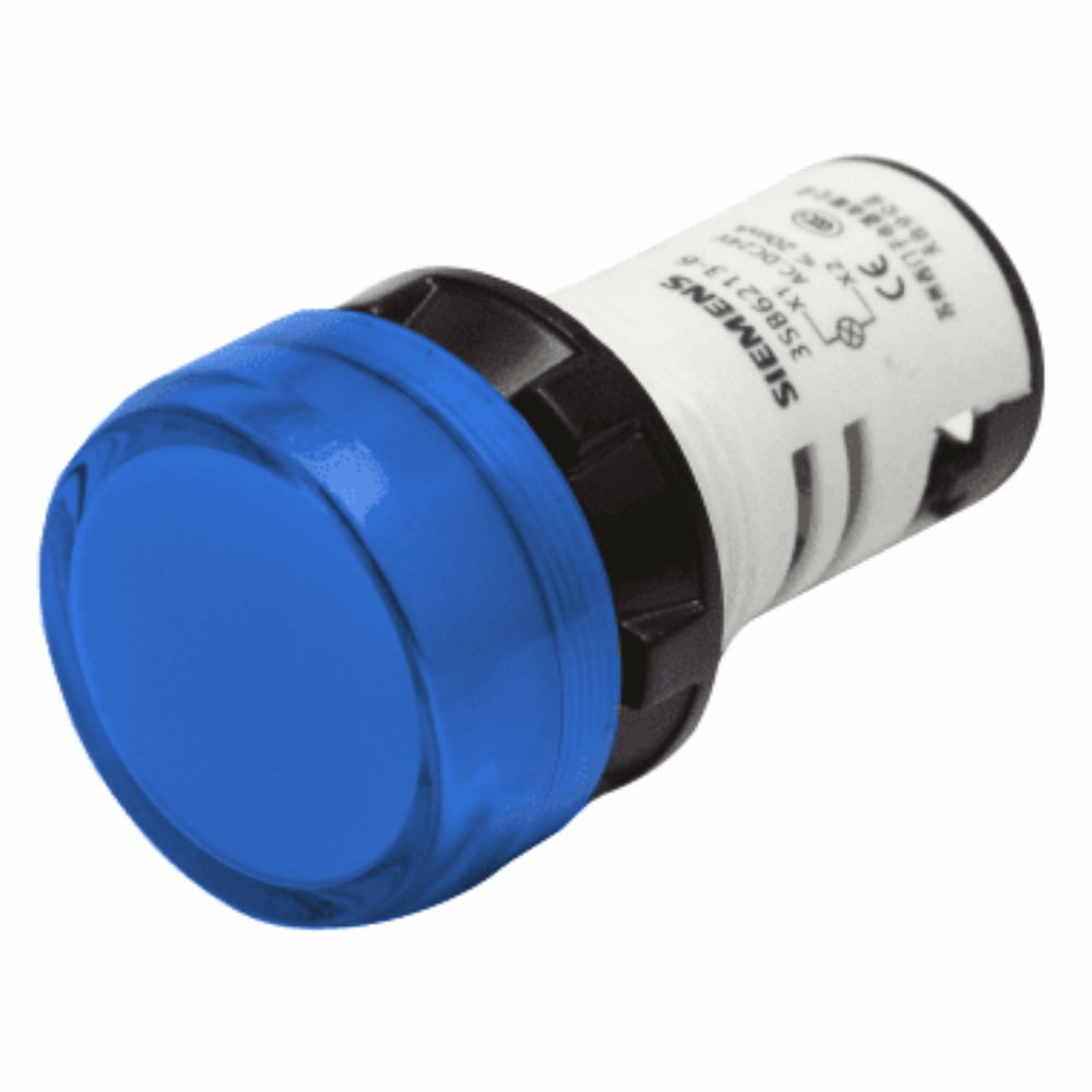 [Imagem SINALEIRO MONOCROMÁTICO PLASTICO 24V AZUL 3SB62136AA501AA0 SIEMENS]