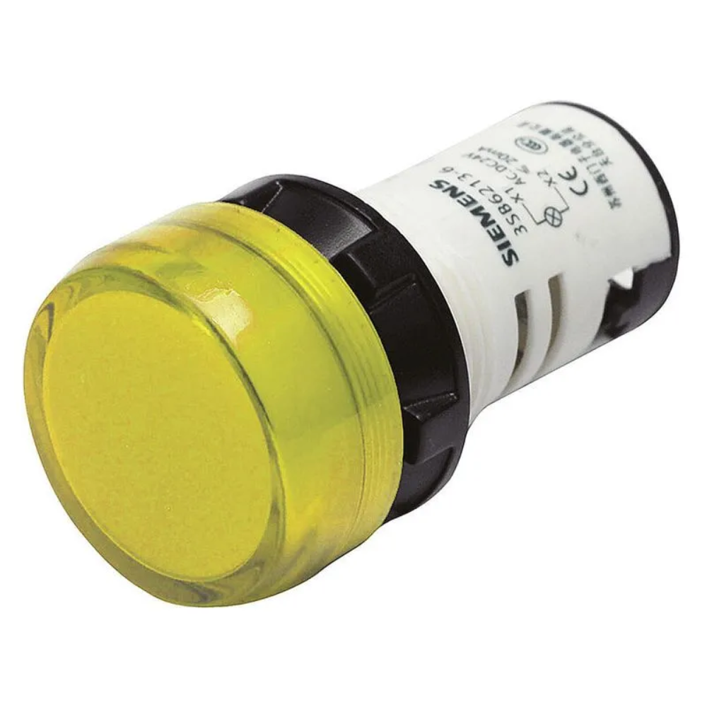 [Imagem do produto SINALEIRO REDONDO PLÁSTICO 125VCA/CC AMARELO 3SB62106AB301AA0 SIEMENS]