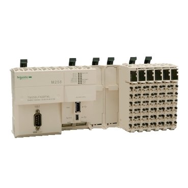 [Imagem CONTROLADOR LOGICO PROGRAMAVEL 42+4I/O 24VCC MODICON M258 SCHNEIDER]