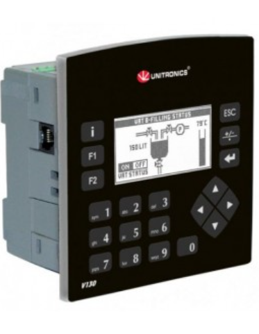 [Imagem CONTROLADOR LOGICO PROGRAMAVEL 24VCC RS232/485 V130JT38 UNITRONICS]