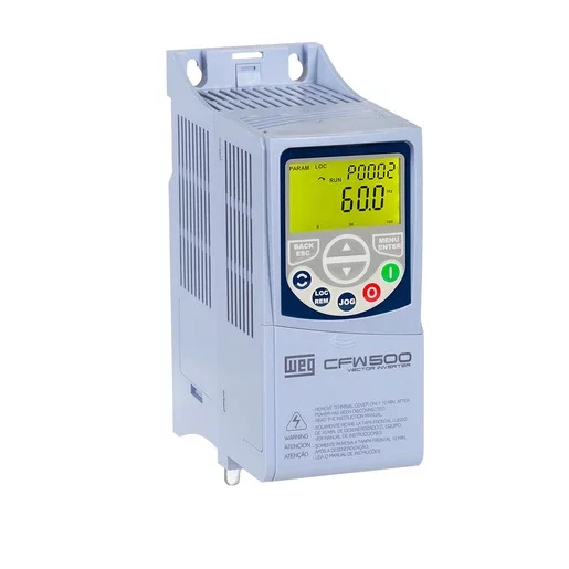 [Imagem INVERSOR DE FREQUÊNCIA TRIFÁSICO 1,5KW 4,3A 380/480V 50/60HZ CFW500A04P3T4NB20C2 11575889 WEG]