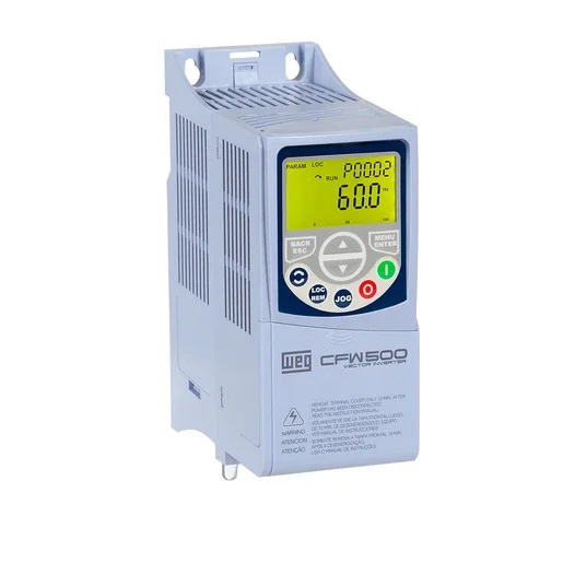[Imagem INVERSOR DE FREQUÊNCIA TRIFÁSICO 0.8KW 2,6A 380/480V 50/60HZ 11575847 CFW500A02P6T4NB20C2 11575847 WEG]