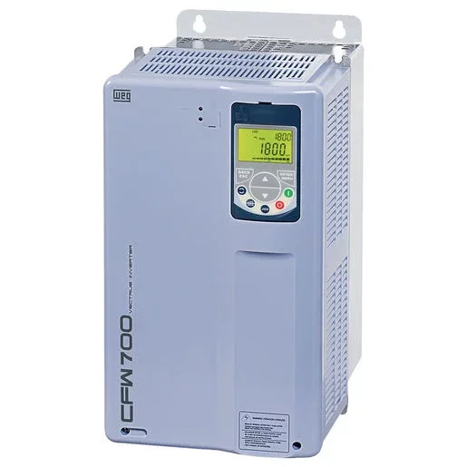 [Imagem INVERSOR DE FREQUÊNCIA TRIFÁSICO 30KW 58.5A 380/480V 50/60HZ CFW700C58P5T4DB20 11312521 WEG]