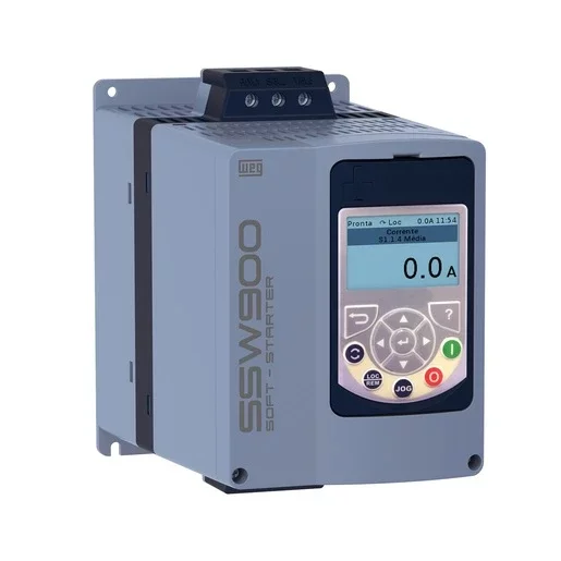 [Imagem SOFT STARTER TRIFÁSICO 2KW 24A 110/240VCA 50/60HZ SSW900A0024T5E2 12956520 WEG]