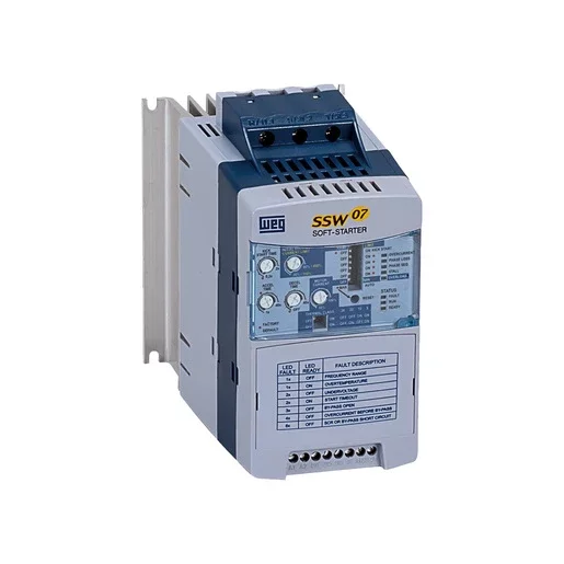 [Imagem CHAVE DE PARTIDA SUAVE TRIFÁSICO 15KW 30A 94/264VCA 50/60HZ SSW070030T5SZ 10194172 WEG]