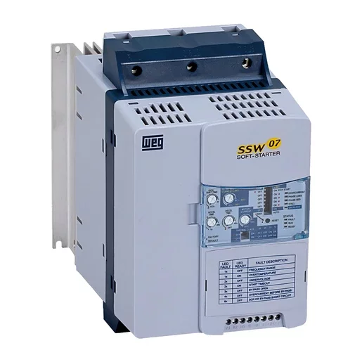 [Imagem SOFT STARTER TRIFÁSICO 44KW 85A 94/264VCA 50/60HZ SSW070085T5SZ 10194175 WEG]