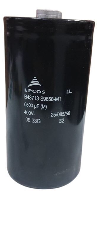 [Imagem CAPACITOR ALUMÍNIO ELETRÓLITO 6500ΜF 400V 25/085/56 2 TERMINAIS ROSCA B43713-S9658-M1 EPCOS]
