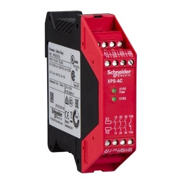 [Imagem RELÉ DE SEGURANÇA PARADA DE EMERGÊNCIA PL E / SILCL 3 CONECTOR PARAFUSO 24 VAC/CC XPSAC5121 SCHNEIDER]